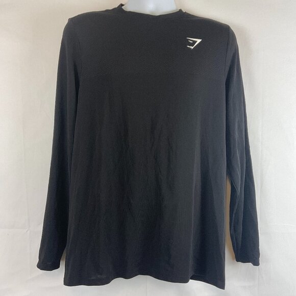 Gymshark Men's Shirt M Black Long Sleeve - Picture 1 of 9